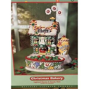 Dept 56 M&M'S Chocolate Candy Factory Lighted House Candy Dish W/ Box